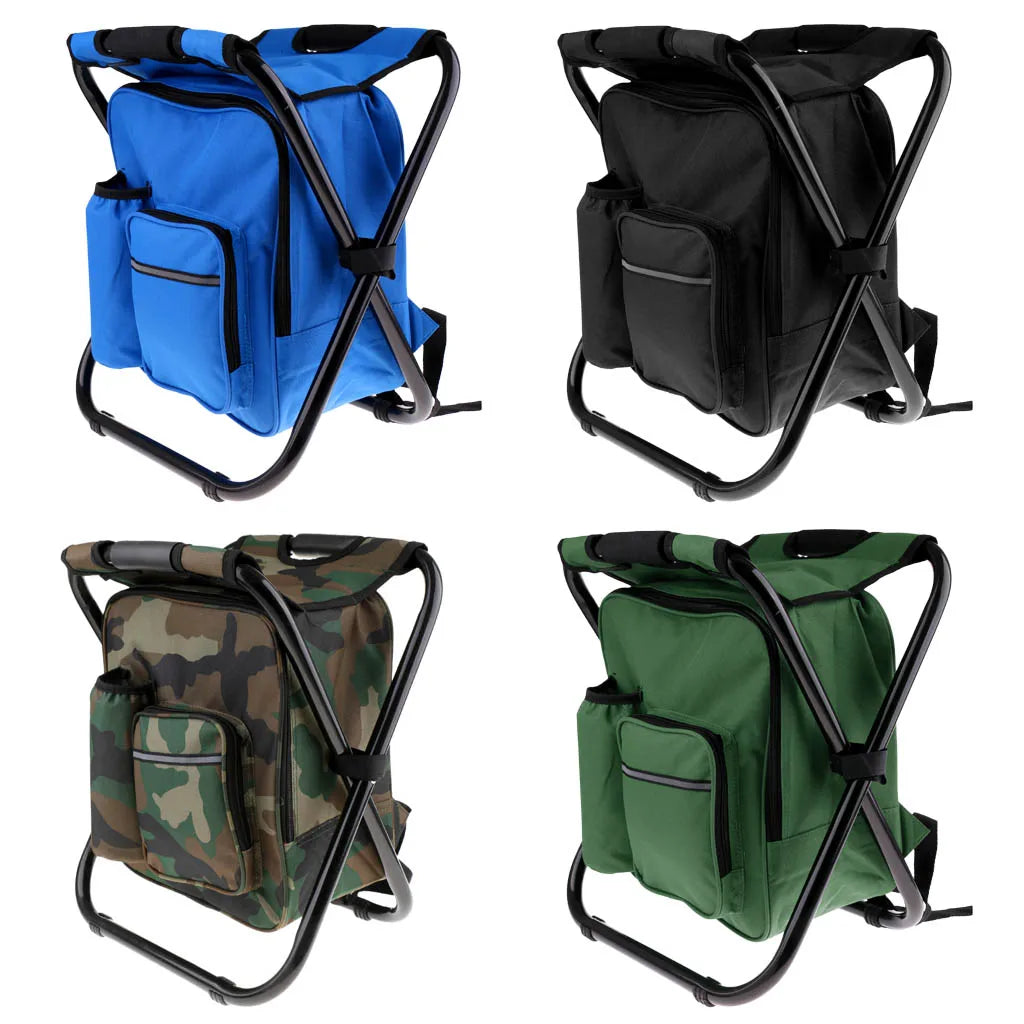 Camping Folding Chair Smart Fishing Chair with Cooler Bag