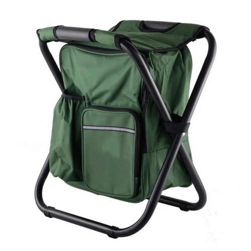 Camping Folding Chair Smart Fishing Chair with Cooler Bag