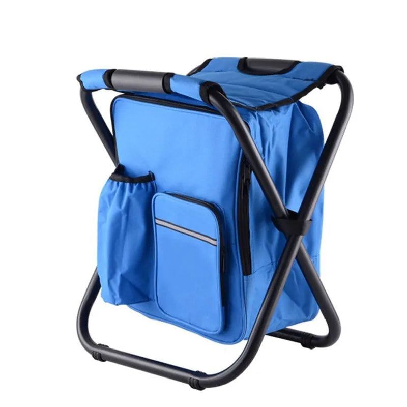 Camping Folding Chair Smart Fishing Chair with Cooler Bag