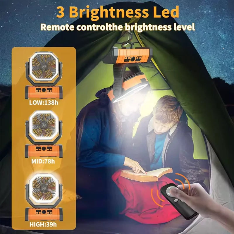High Capacity Wireless Outdoor Camping Fan