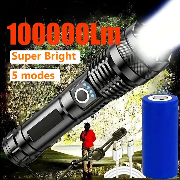 Ultra Bright Tactical Rechargeable LED Flashlight