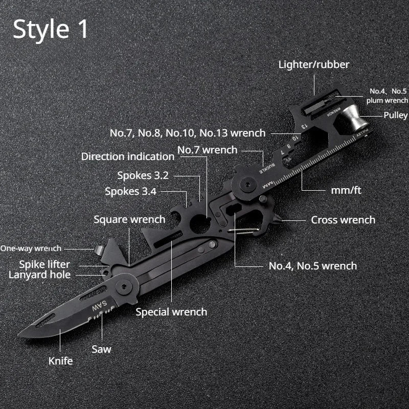 7-in-1 Folding EDC Camping Gear