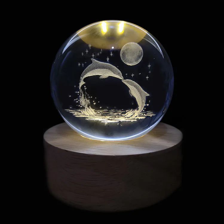 Glowing Planet 3D Crystal Bedside Night Lamp