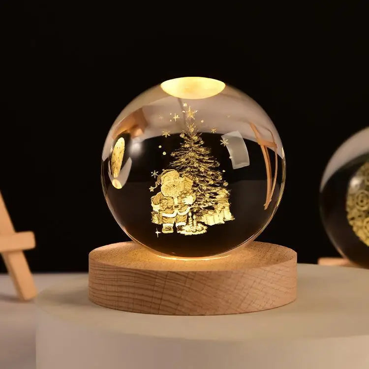 Glowing Planet 3D Crystal Bedside Night Lamp