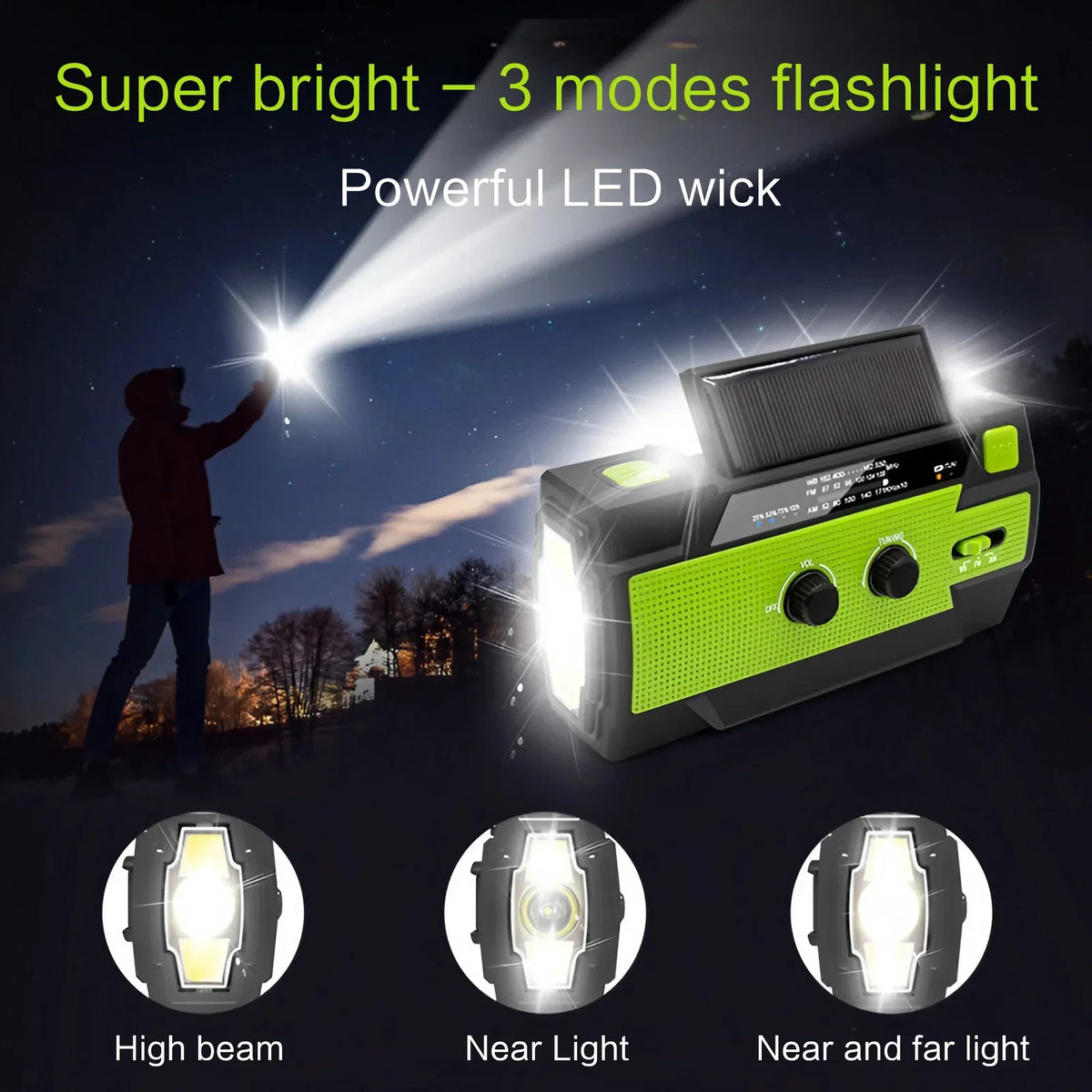 Emergency Radio with Rechargeable LED Light