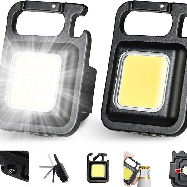 Mini LED Flashlight Keychain with USB Charging