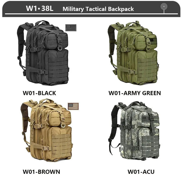 Large Tactical Backpack 45L Hiking Camping Outdoor