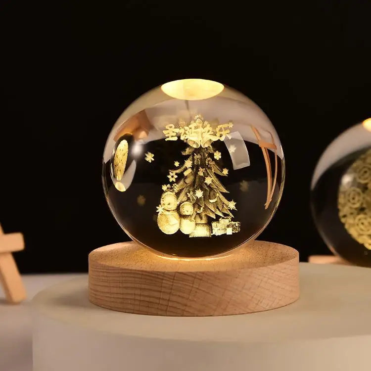 Glowing Planet 3D Crystal Bedside Night Lamp