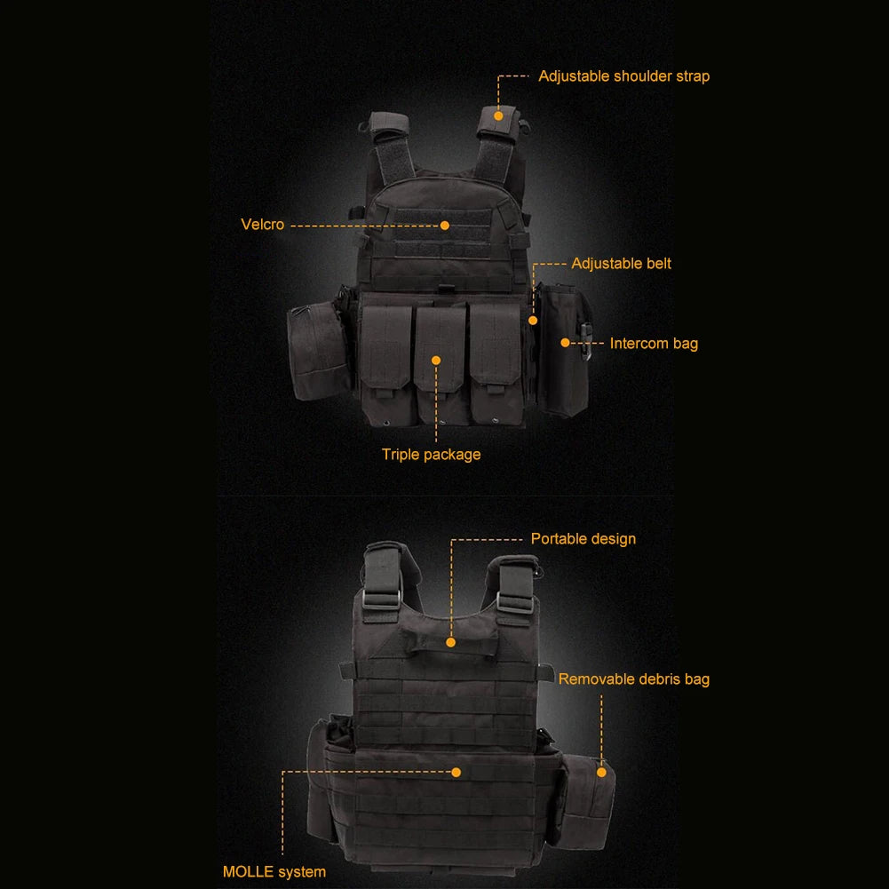 Nylon Chest Rig Molle Vest Combat Waistcoat