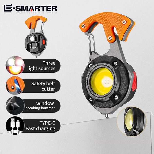 ESMARTER Flashlight Keychain for Emergency Use