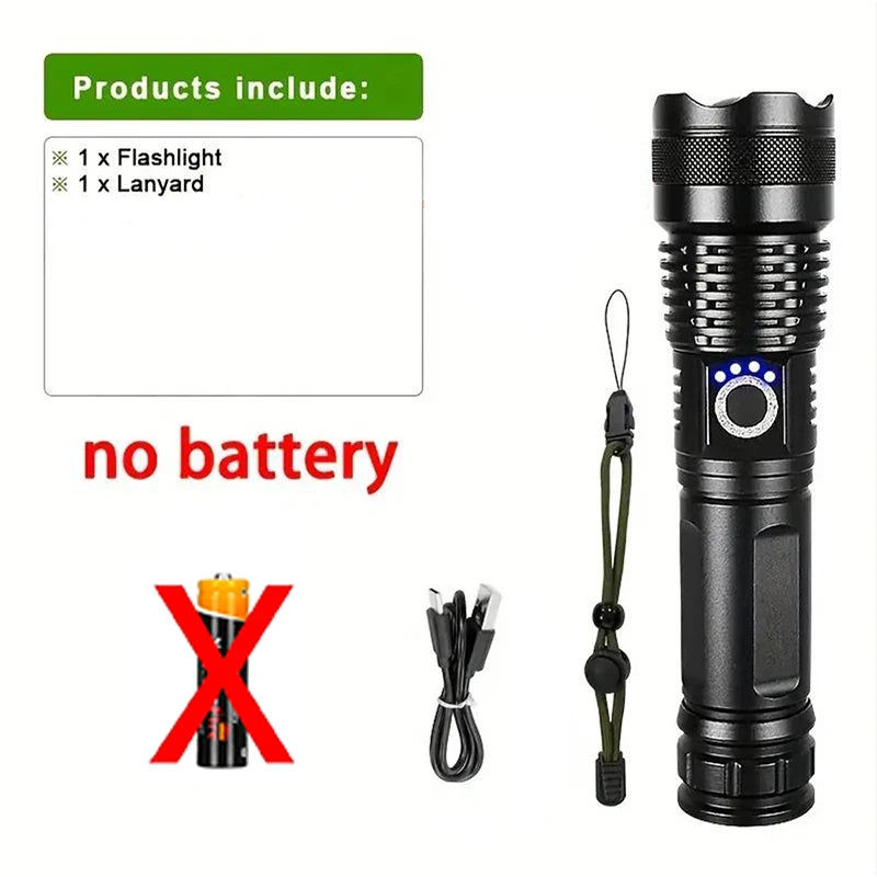 Ultra Bright Tactical Rechargeable LED Flashlight