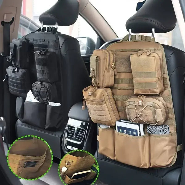 Vehicle Seat Protector With Molle Storage