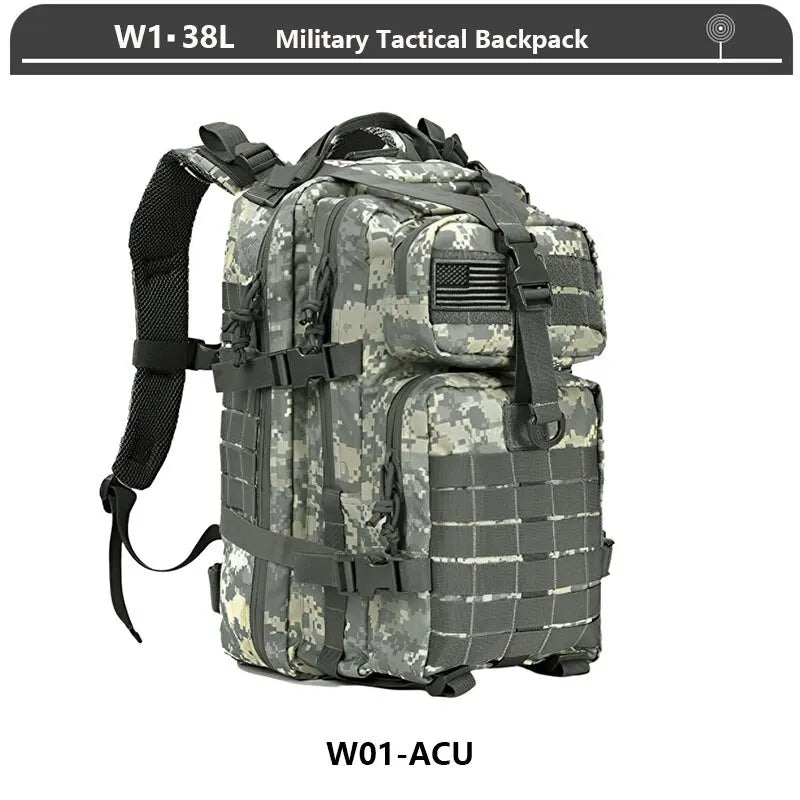 Large Tactical Backpack 45L Hiking Camping Outdoor