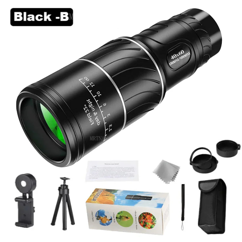 Rubber-Coated Monocular with Dual Focus