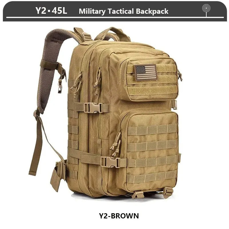 Large Tactical Backpack 45L Hiking Camping Outdoor