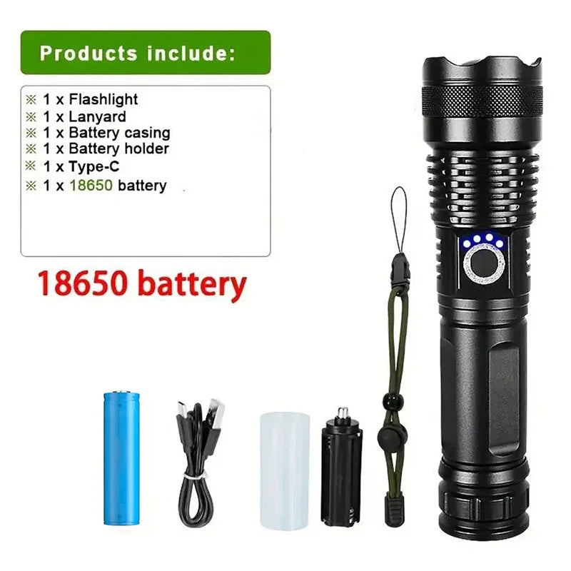 Ultra Bright Tactical Rechargeable LED Flashlight