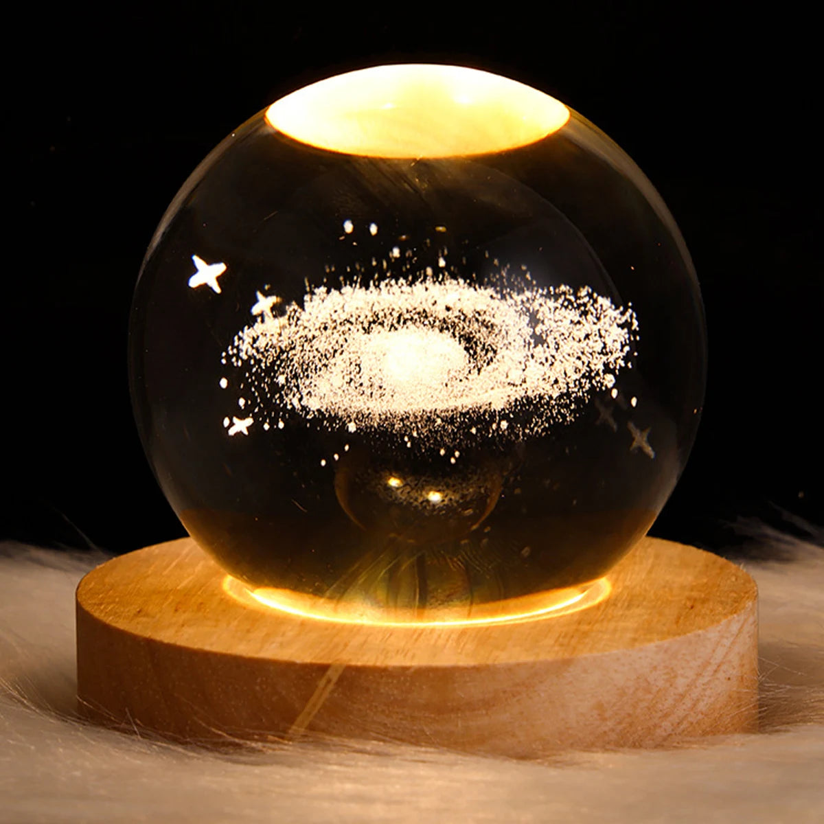 Glowing Planet 3D Crystal Bedside Night Lamp