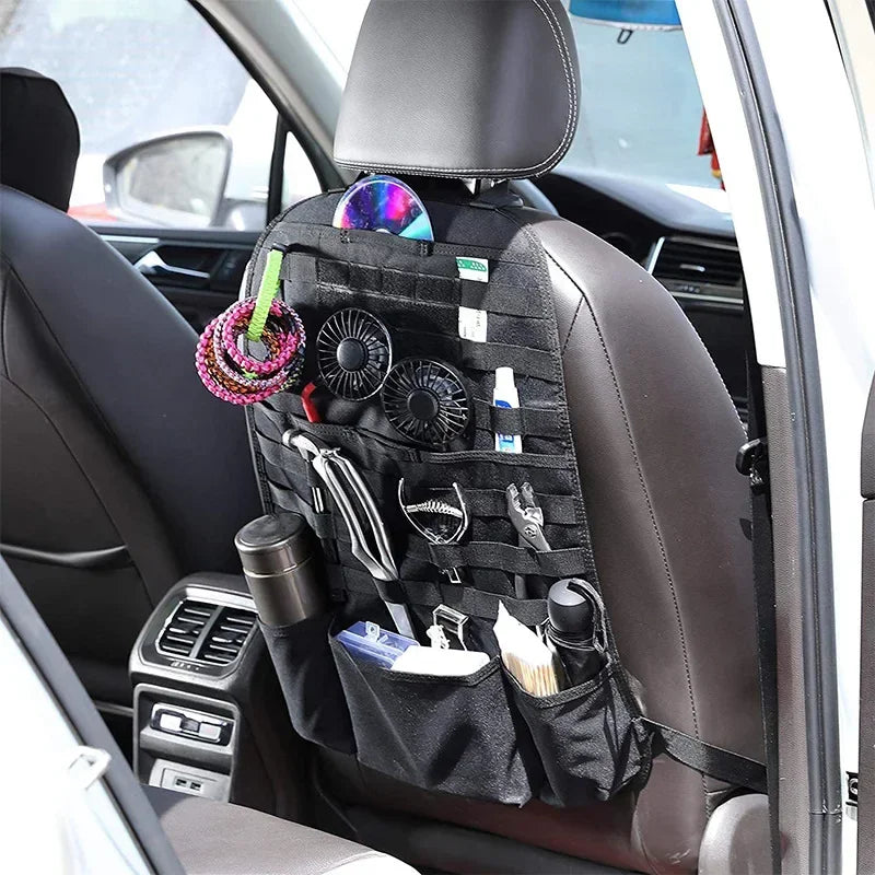 Vehicle Seat Protector With Molle Storage