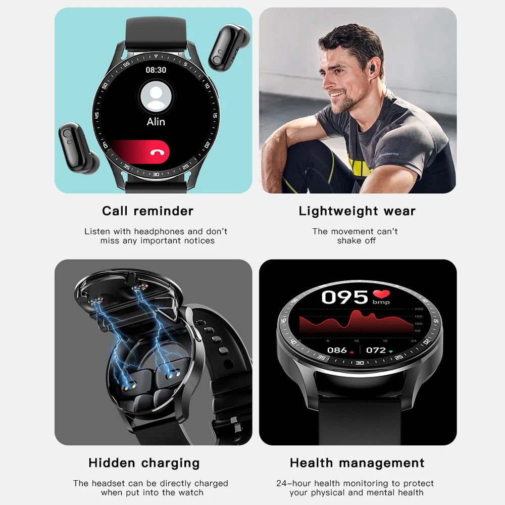 GEJIAN X7 Wireless Dual Headset Smartwatch