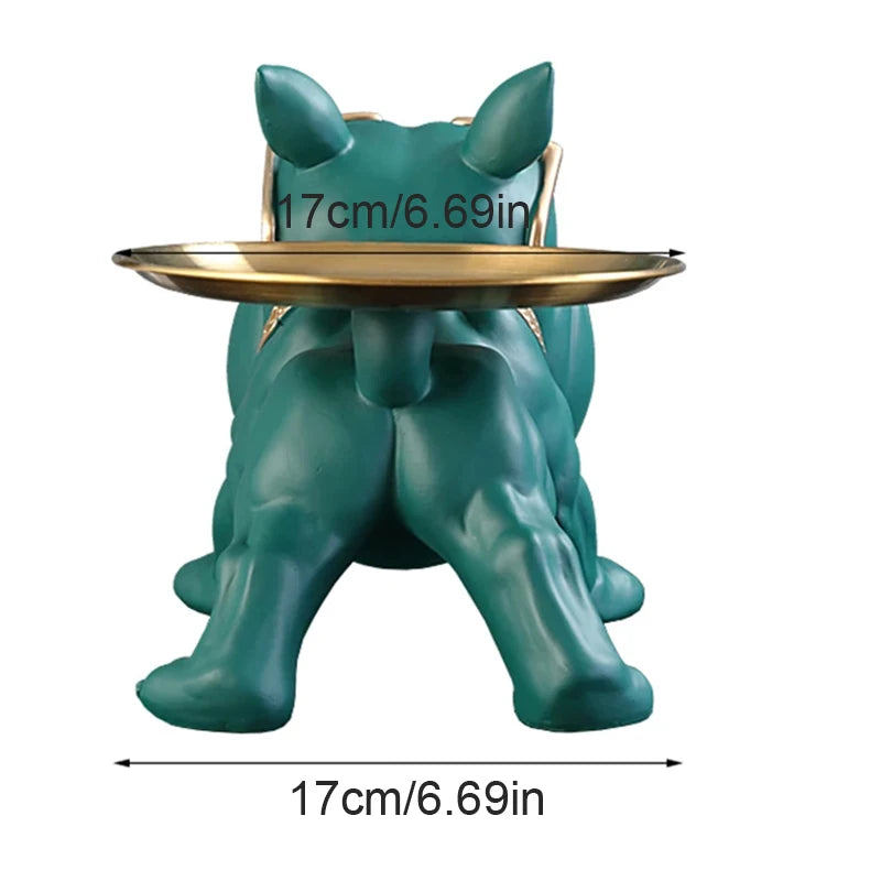 Bulldog Resin Sculpture Home Storage Box Décor