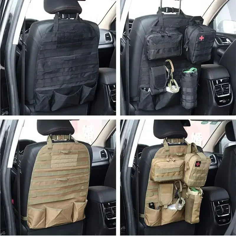 Vehicle Seat Protector With Molle Storage