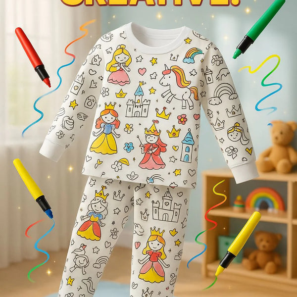 DIY Coloring Pajama Set's & Fabric Marker